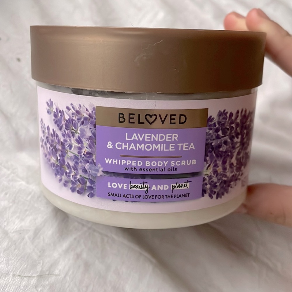 BELOVED- lavender & chamomile tea whipped body scrub with essential oils